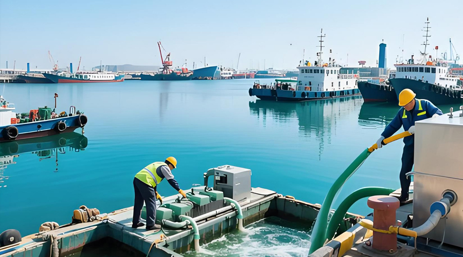 Marine wastewater treatment system operations