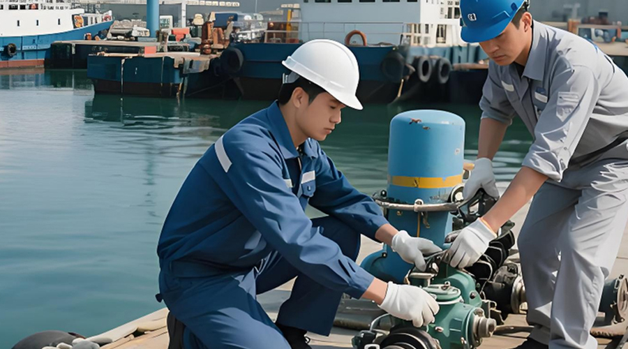 Marine equipment maintenance service work