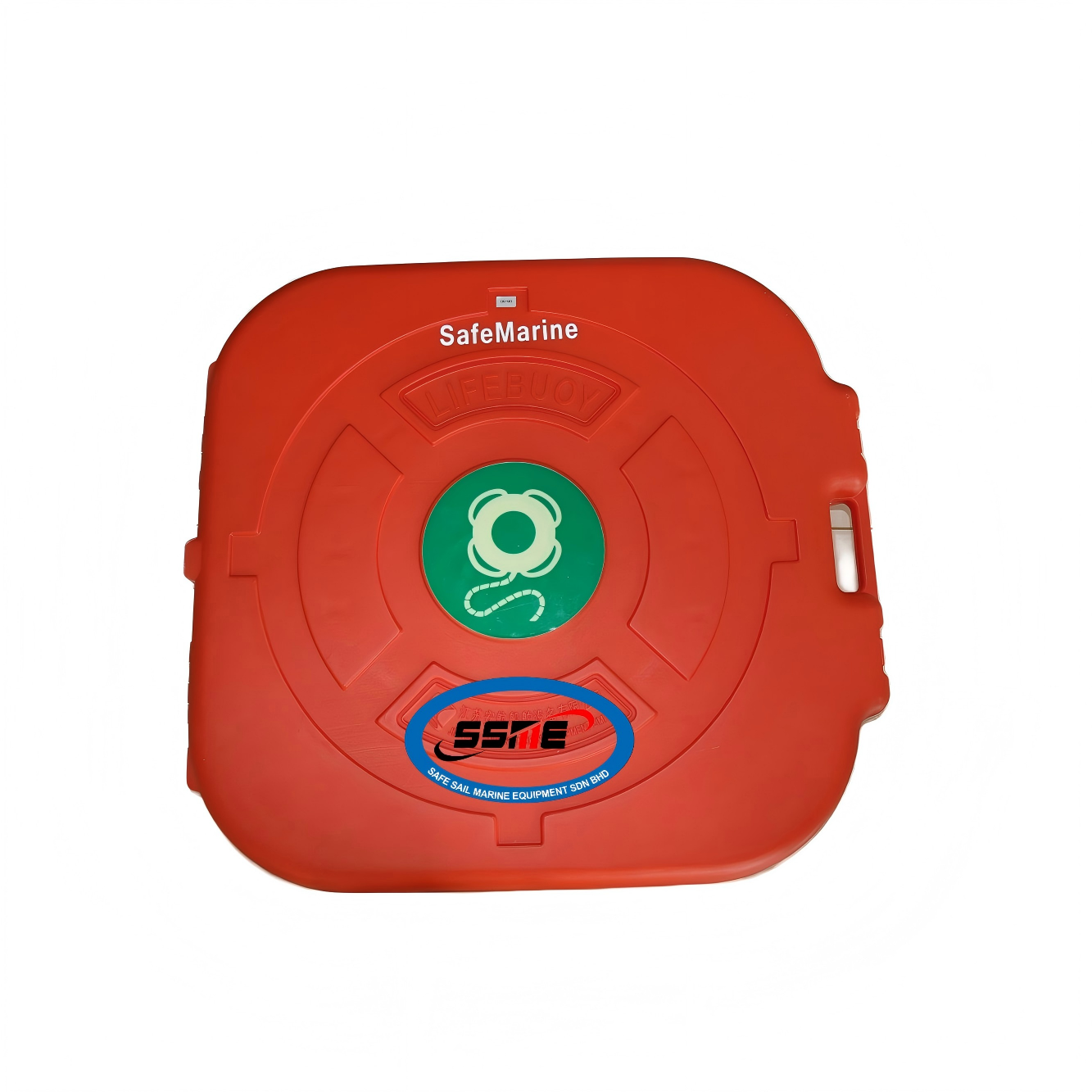 Marine lifebuoy storage box installation on ship deck