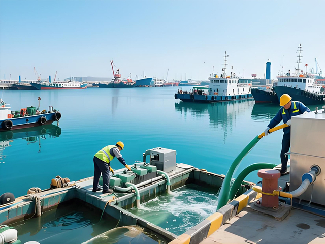 Marine wastewater treatment port services