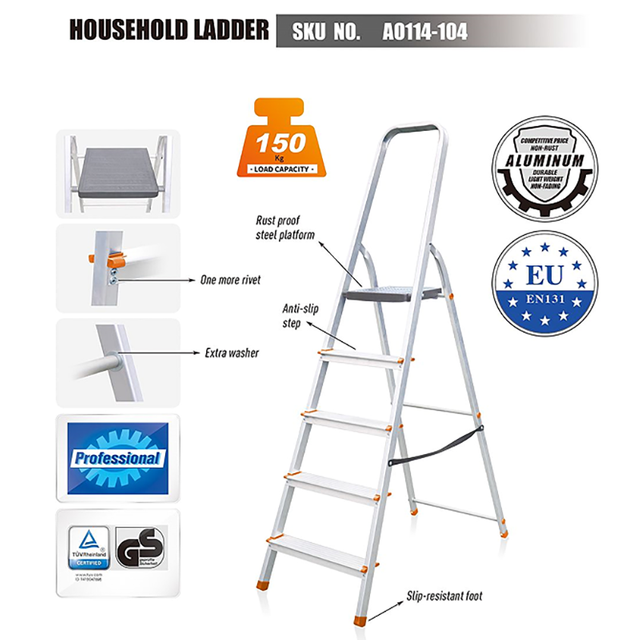 Aluminum Alloy Heavy-Duty Household Ladder