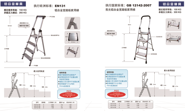 Aluminum Alloy Heavy-Duty Household Ladder